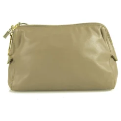 PAULE KA Cuir Taupe Avec Tirettes à Anneaux Et Cadenas Pochette Sac à Main Gris -PAULE KA Boutique 359169 6