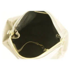 PAULE KA Cuir Taupe Avec Tirettes à Anneaux Et Cadenas Pochette Sac à Main Gris -PAULE KA Boutique 359169 8