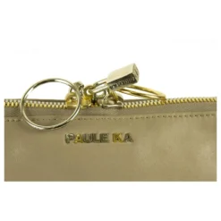 PAULE KA Cuir Taupe Avec Tirettes à Anneaux Et Cadenas Pochette Sac à Main Gris -PAULE KA Boutique 359169 9
