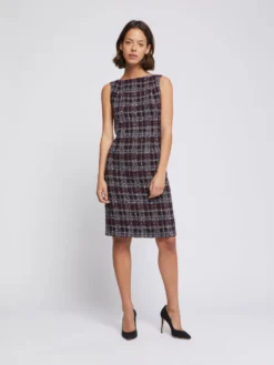 PAULE KA Robe Droite En Tweed Bourgogne 14 PAULE KA Robe Droite En Tweed Bourgogne -PAULE KA Boutique paule ka 21H132 R089 562 1 scaled