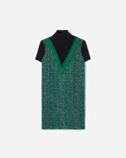 PAULE KA Robe Courte En Tweed Bicolore