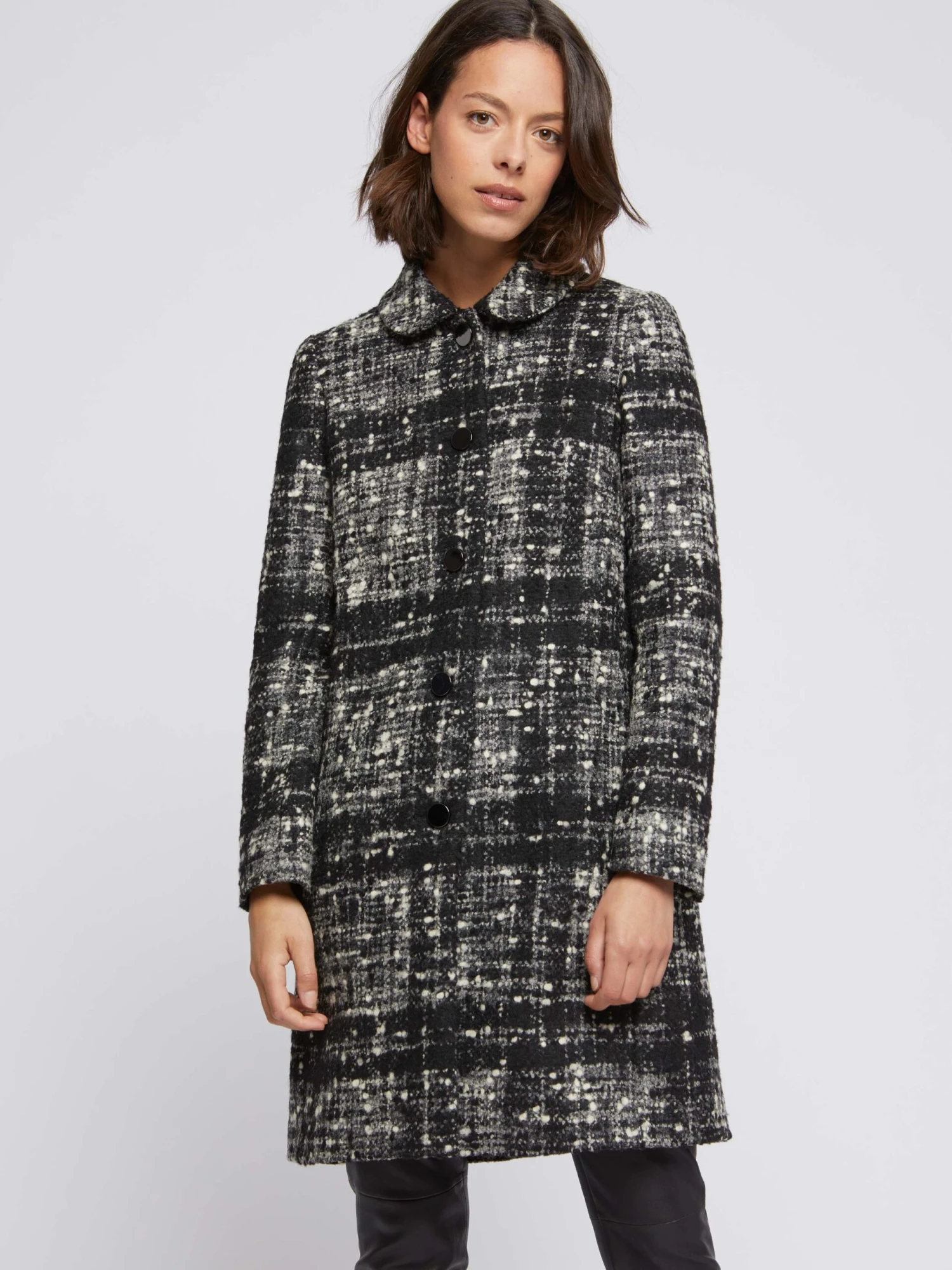 PAULE KA Manteau Mi-long En Tweed Chiné 8 PAULE KA Manteau Mi-long En Tweed Chiné – Image 8