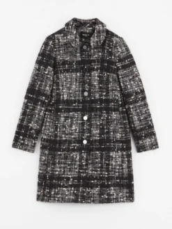 PAULE KA Manteau Mi-long En Tweed Chiné 19 PAULE KA Manteau Mi-long En Tweed Chiné -PAULE KA Boutique paule ka 21H139 M001 999 6 scaled