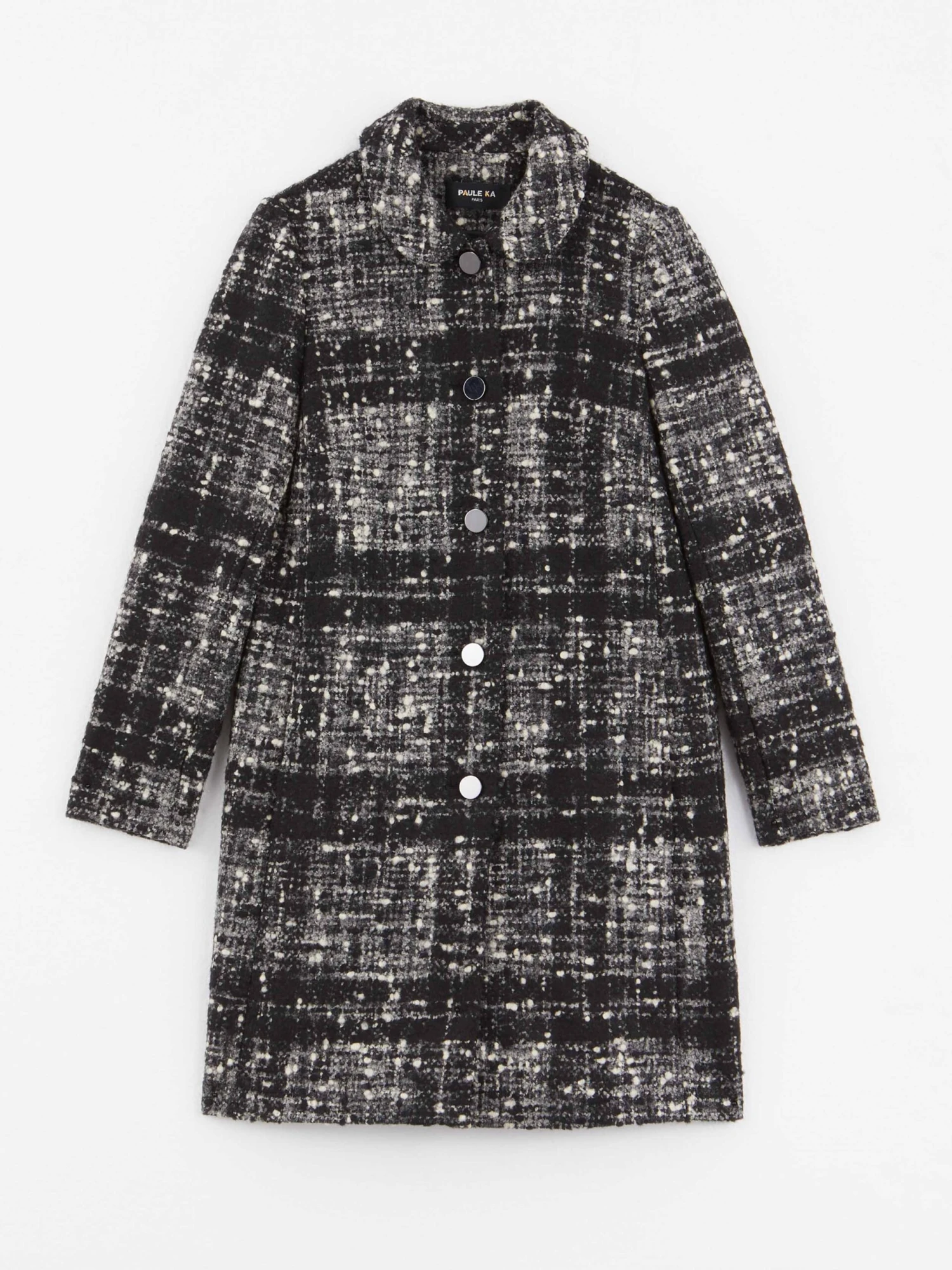 PAULE KA Manteau Mi-long En Tweed Chiné 10 PAULE KA Manteau Mi-long En Tweed Chiné – Image 10