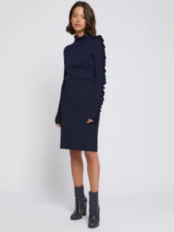 PAULE KA Jupe Droite En Tricotine Stretch