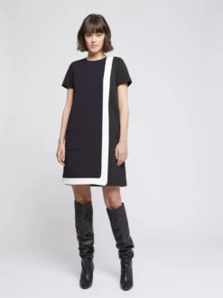 PAULE KA Robe Graphique En Tricotine Stretch