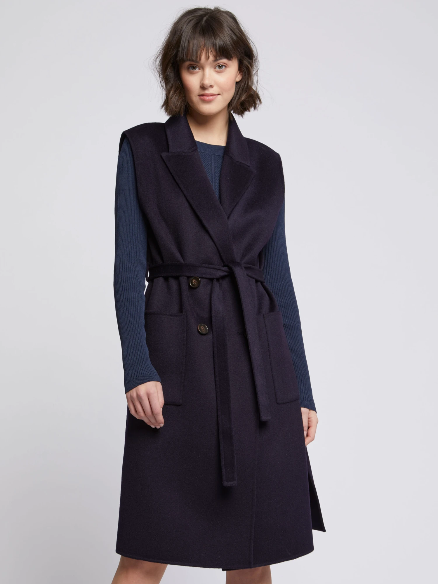 PAULE KA Manteau Sans Manches En Laine Et Cachemire 8 PAULE KA Manteau Sans Manches En Laine Et Cachemire – Image 8