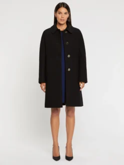 PAULE KA Manteau à Col Claudine En Laine Reliéfée