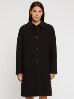 PAULE KA Manteau à Col Claudine En Laine Reliéfée -PAULE KA Boutique paule ka 21H153M83 999 3 scaled