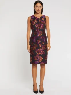 PAULE KA Robe Droite En Jacquard Floral