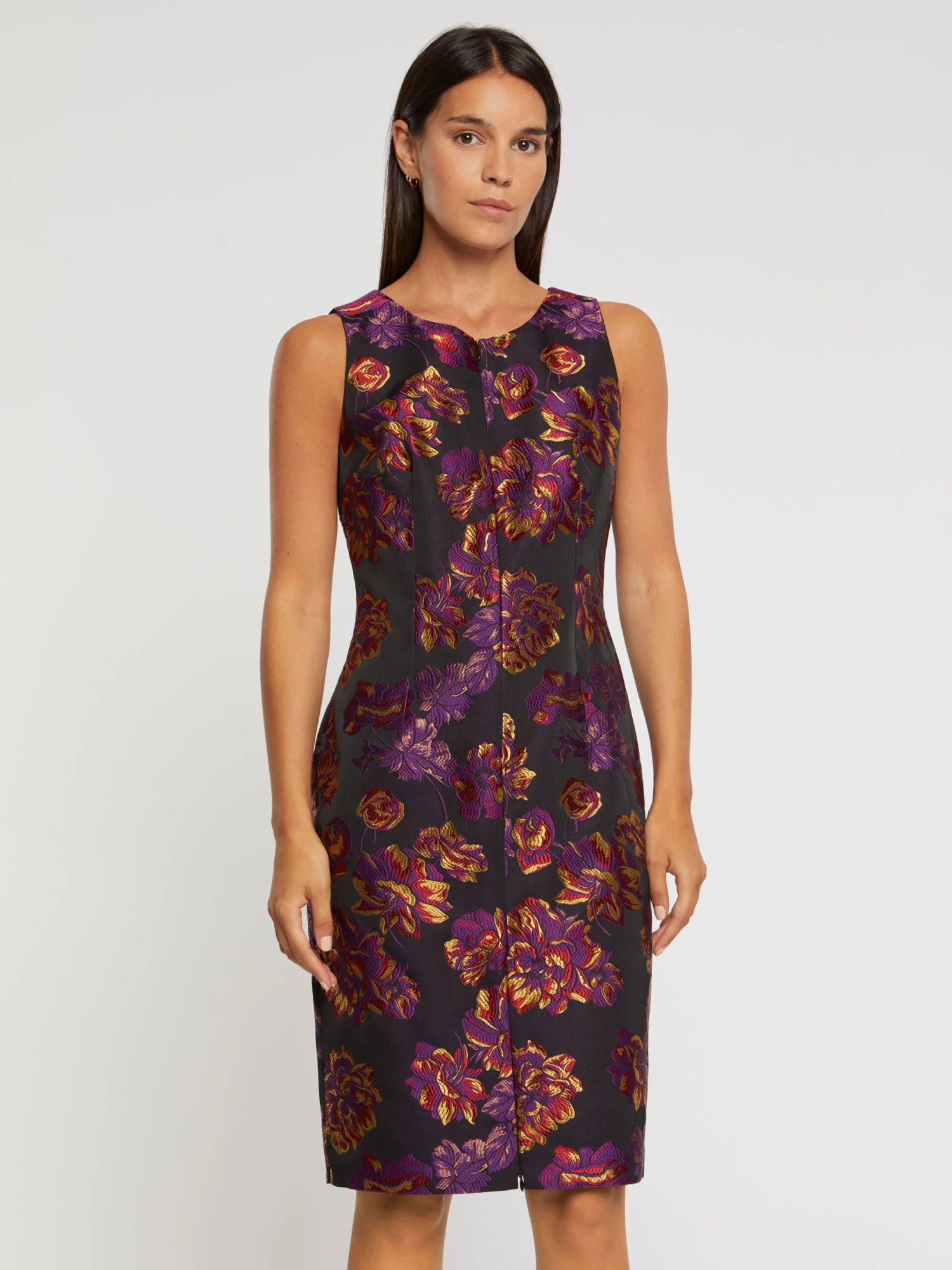 PAULE KA Robe Droite En Jacquard Floral 3 PAULE KA Robe Droite En Jacquard Floral – Image 3