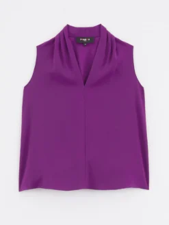 PAULE KA Top Col V En Crêpe Revers Satin -PAULE KA Boutique paule ka 21H180H41 552 6 scaled