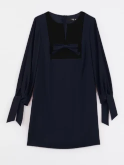 PAULE KA Robe Courte à Nœuds En Crêpe Envers Satin -PAULE KA Boutique paule ka 21H180R026 7099 6 scaled