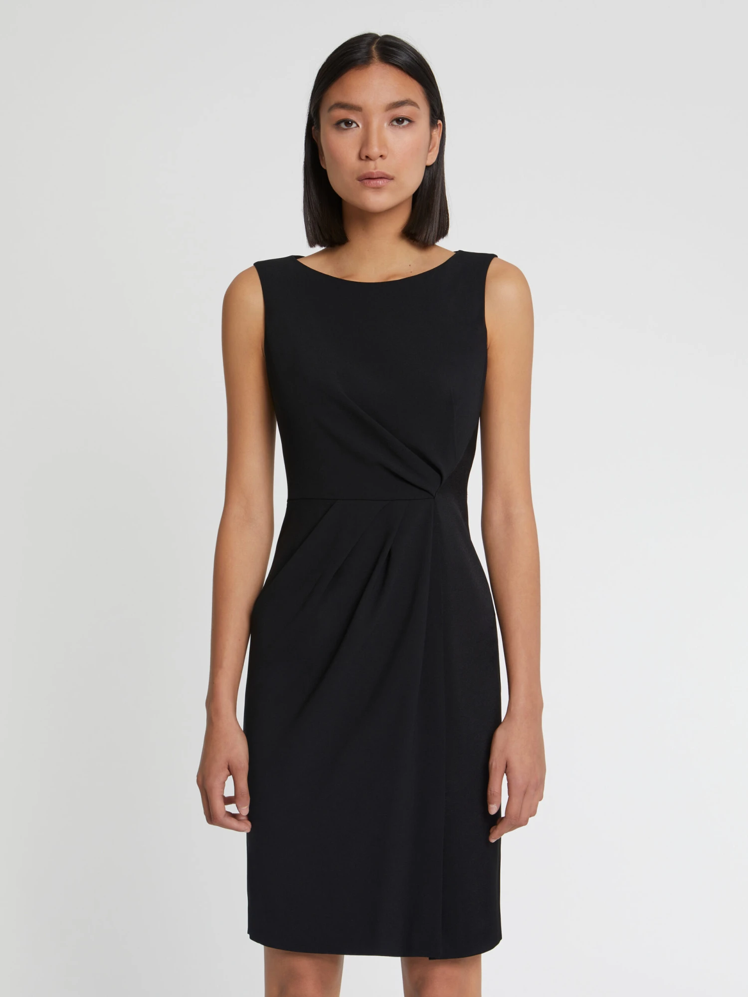 PAULE KA Robe Courte Drapée En Crêpe Envers Satin 3 PAULE KA Robe Courte Drapée En Crêpe Envers Satin – Image 3