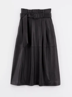 PAULE KA Jupe Longue Ceinturée En Cuir D'agneau -PAULE KA Boutique paule ka 21H300J317 380 6 scaled