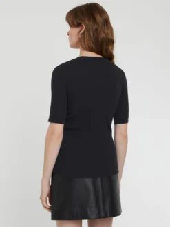 PAULE KA Pull Côtelé En Laine Mérinos -PAULE KA Boutique paule ka 21H401PU38 999 4 scaled