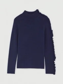 PAULE KA Pull Col Roulé à Volants En Laine Mérinos 14 PAULE KA Pull Col Roulé à Volants En Laine Mérinos -PAULE KA Boutique paule ka 21H401PU401 699 6 scaled