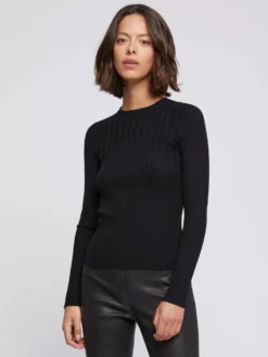 PAULE KA Pull Côtelé En Laine Mérinos -PAULE KA Boutique paule ka 21H401 PU38 999 3 scaled