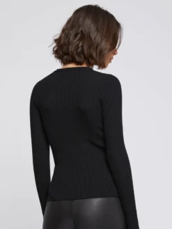 PAULE KA Pull Côtelé En Laine Mérinos -PAULE KA Boutique paule ka 21H401 PU38 999 4 scaled