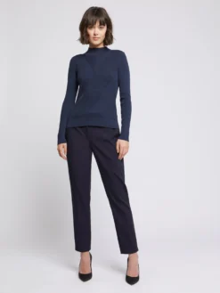 PAULE KA Pull Col Montant En Cotes Fantaisie