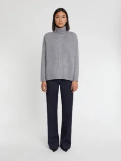 PAULE KA Pull Torsade à Col Roulé En Cachemire