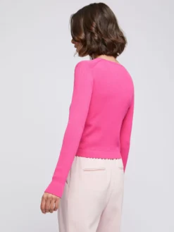 PAULE KA Gilet Court En Côtes De Laine Et Soie -PAULE KA Boutique paule ka 21H412CA04 414 4 scaled