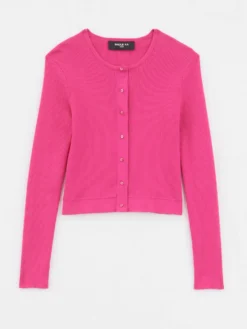 PAULE KA Gilet Court En Côtes De Laine Et Soie -PAULE KA Boutique paule ka 21H412CA04 414 6 scaled