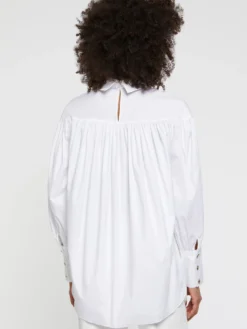 PAULE KA Blouse Plissée En Popeline De Coton -PAULE KA Boutique paule ka 22E100C005 100 4 scaled