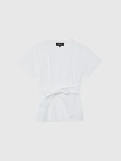 PAULE KA Top Noué à La Taille En Popeline De Coton 9 PAULE KA Top Noué à La Taille En Popeline De Coton -PAULE KA Boutique paule ka 22E100H004 100 6 scaled