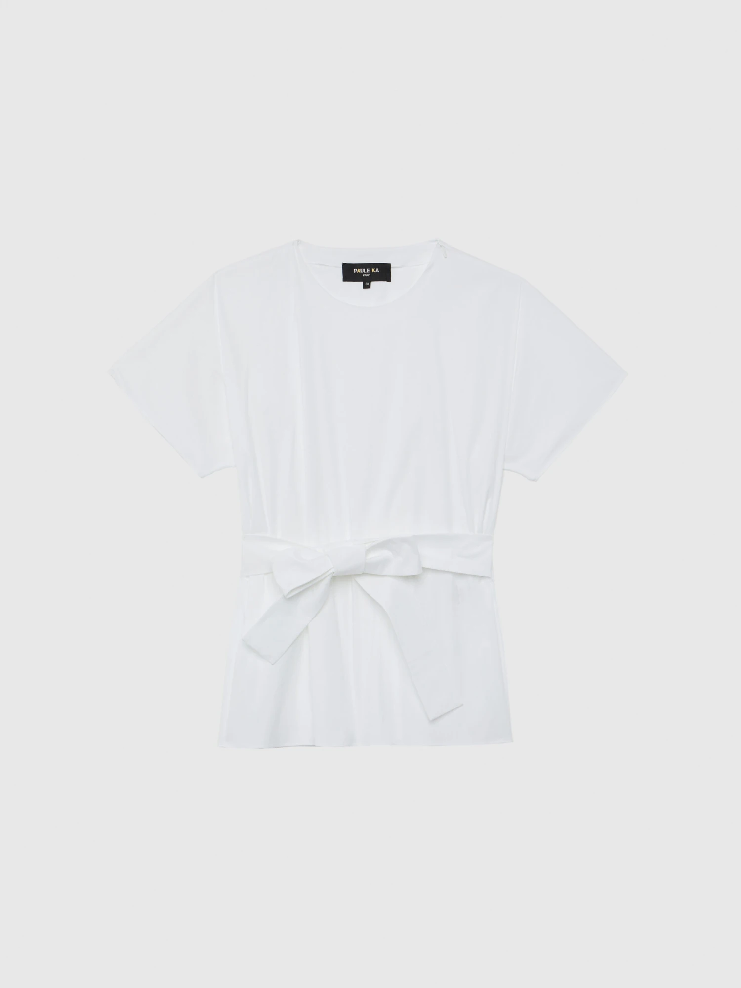 PAULE KA Top Noué à La Taille En Popeline De Coton 5 PAULE KA Top Noué à La Taille En Popeline De Coton – Image 5