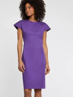 PAULE KA Robe Droite Mi-longue En Gabardine De Coton -PAULE KA Boutique paule ka 22E110R050 542 3 scaled