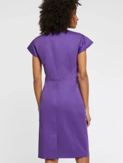 PAULE KA Robe Droite Mi-longue En Gabardine De Coton -PAULE KA Boutique paule ka 22E110R050 542 4 scaled