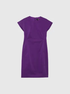 PAULE KA Robe Droite Mi-longue En Gabardine De Coton -PAULE KA Boutique paule ka 22E110R050 542 6 scaled