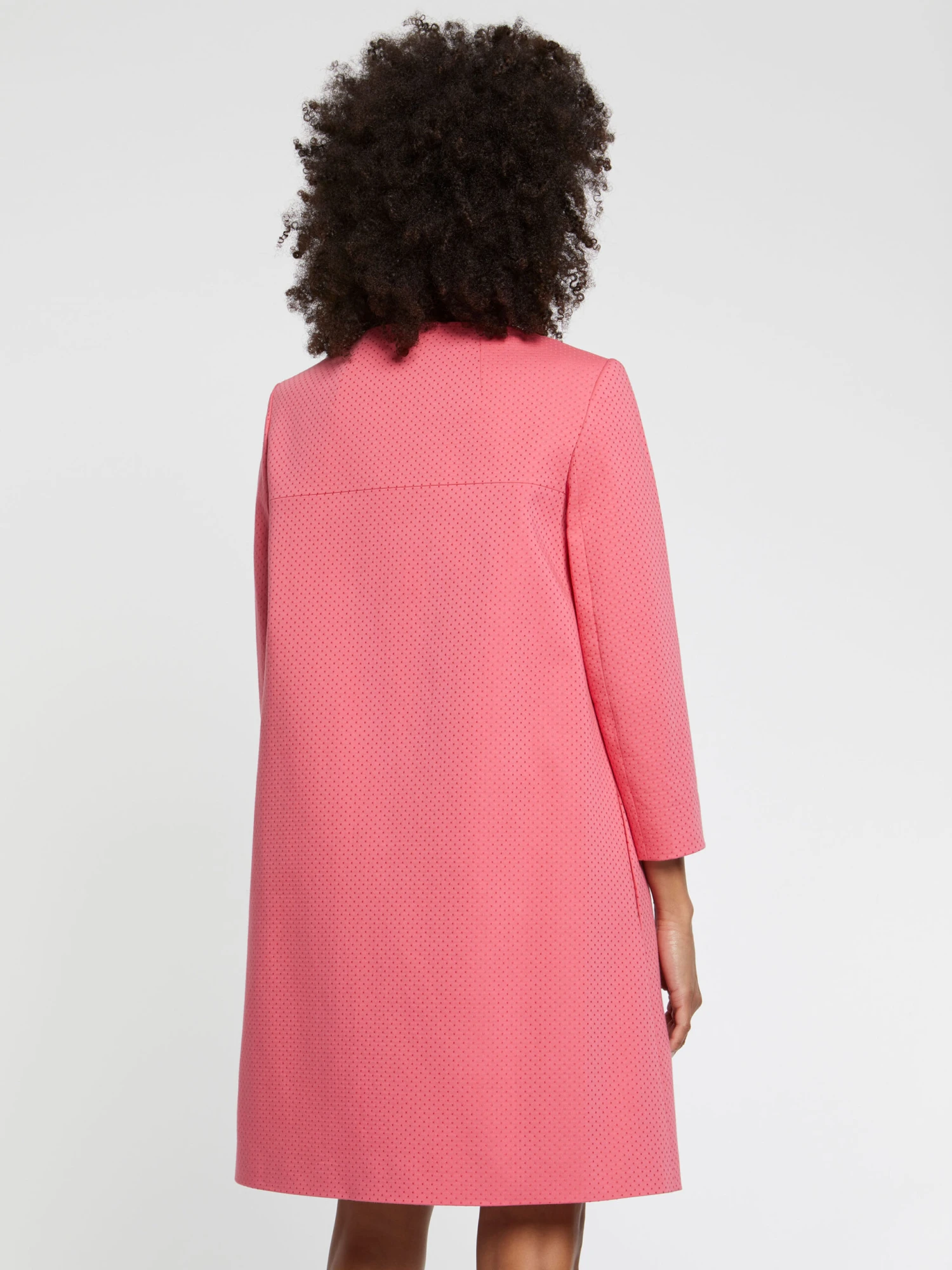 PAULE KA Manteau Mi-long En Jacquard Plumetis 4 PAULE KA Manteau Mi-long En Jacquard Plumetis – Image 4