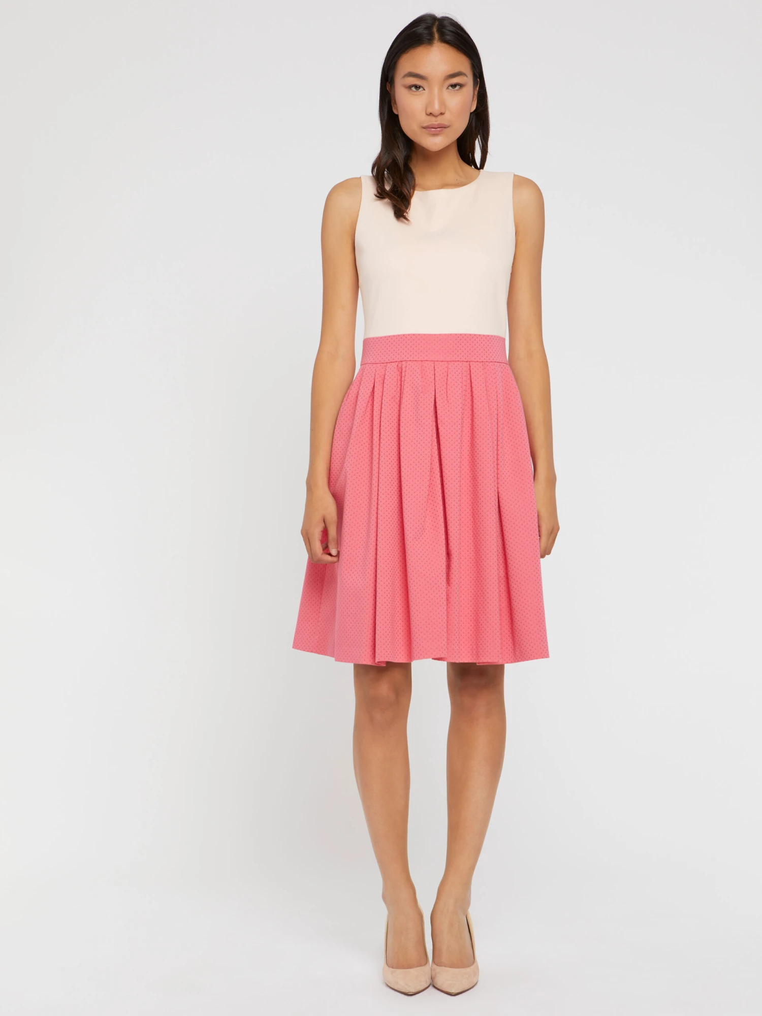 PAULE KA Robe Trompe-l'œil En Jacquard Plumetis 1 PAULE KA Robe Trompe-l'œil En Jacquard Plumetis