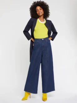 PAULE KA Pantalon évasé Extra Large En Denim