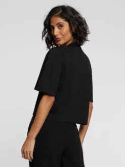 PAULE KA Haut Court Et Ample En Jersey -PAULE KA Boutique paule ka 22E121H015 999 4 scaled