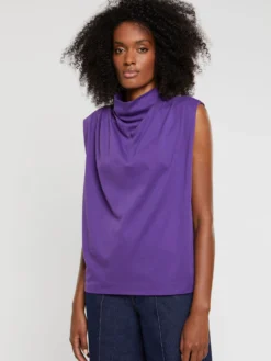 PAULE KA Haut Drapé En Jersey De Coton Flammé 7 PAULE KA Haut Drapé En Jersey De Coton Flammé -PAULE KA Boutique paule ka 22E122H008 542 3 scaled