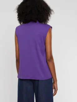 PAULE KA Haut Drapé En Jersey De Coton Flammé 8 PAULE KA Haut Drapé En Jersey De Coton Flammé -PAULE KA Boutique paule ka 22E122H008 542 4 scaled