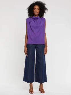 PAULE KA Haut Drapé En Jersey De Coton Flammé 9 PAULE KA Haut Drapé En Jersey De Coton Flammé -PAULE KA Boutique paule ka 22E122H008 542 6 scaled