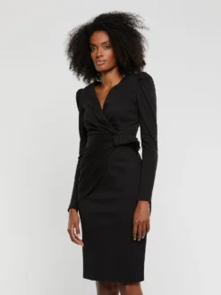 PAULE KA Robe Moulante Drapée à Nœud En Coton 7 PAULE KA Robe Moulante Drapée à Nœud En Coton -PAULE KA Boutique paule ka 22E122RO63 999 3 scaled