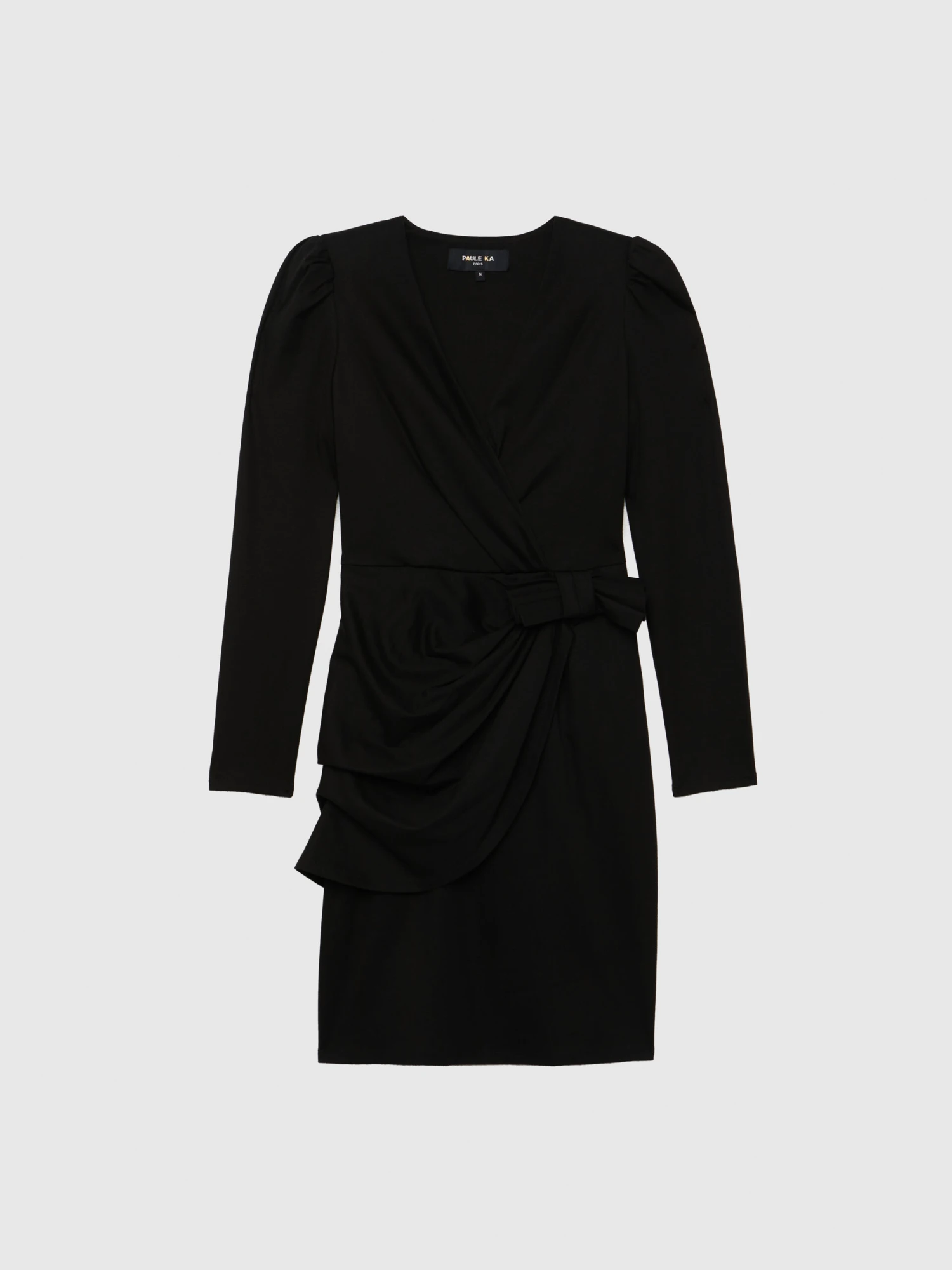 PAULE KA Robe Moulante Drapée à Nœud En Coton 5 PAULE KA Robe Moulante Drapée à Nœud En Coton – Image 5