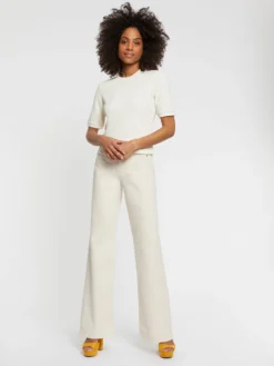 PAULE KA Pull Manches Courtes En Jersey Côtelé