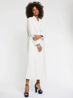 PAULE KA Manteau Ultra Long En Tweed