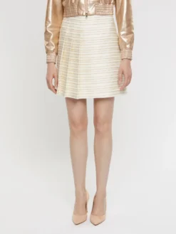 PAULE KA Mini-jupe Plissée à Rayures Tennis Et Lurex 7 PAULE KA Mini-jupe Plissée à Rayures Tennis Et Lurex -PAULE KA Boutique paule ka 22E133J002 1076 3 scaled