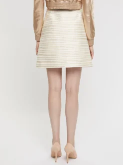 PAULE KA Mini-jupe Plissée à Rayures Tennis Et Lurex 8 PAULE KA Mini-jupe Plissée à Rayures Tennis Et Lurex -PAULE KA Boutique paule ka 22E133J002 1076 4 scaled