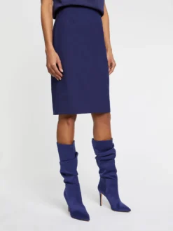 PAULE KA Jupe Droite Mi-longue En Laine Fine -PAULE KA Boutique paule ka 22E152J12 696 3 scaled