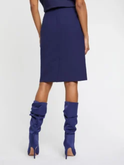 PAULE KA Jupe Droite Mi-longue En Laine Fine -PAULE KA Boutique paule ka 22E152J12 696 4 scaled