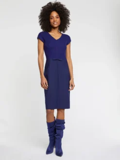 PAULE KA Robe Courte Droite En Laine Fine