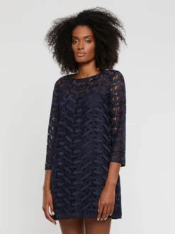 PAULE KA Robe Courte Droite En Guipure -PAULE KA Boutique paule ka 22E166R96 699 3 scaled